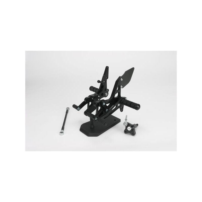 T【197】ジャンク品 SPICE スパイス タクティカルステップ 3ポジション YZF-R1 04-06用 転倒 スパイス(SPICE) タクティカルステップ ブラック CBR600RR 07-12
