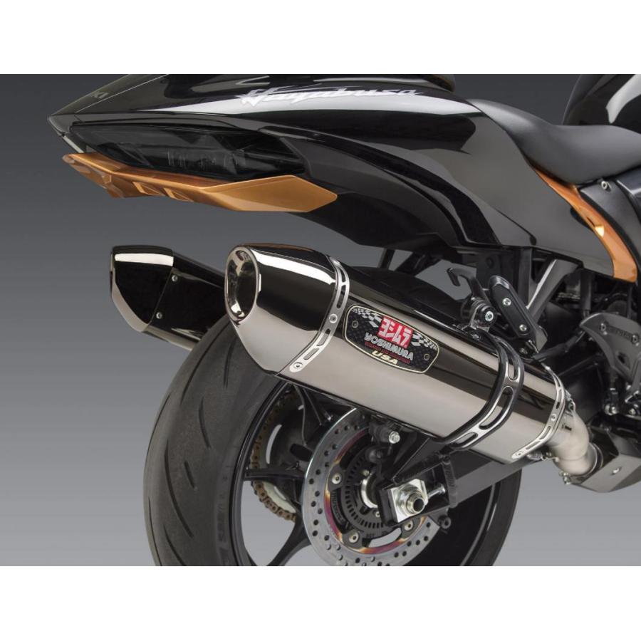 ヨシムラUSA R-77 レース デュアル ステンレス オニキスエンドキャップ