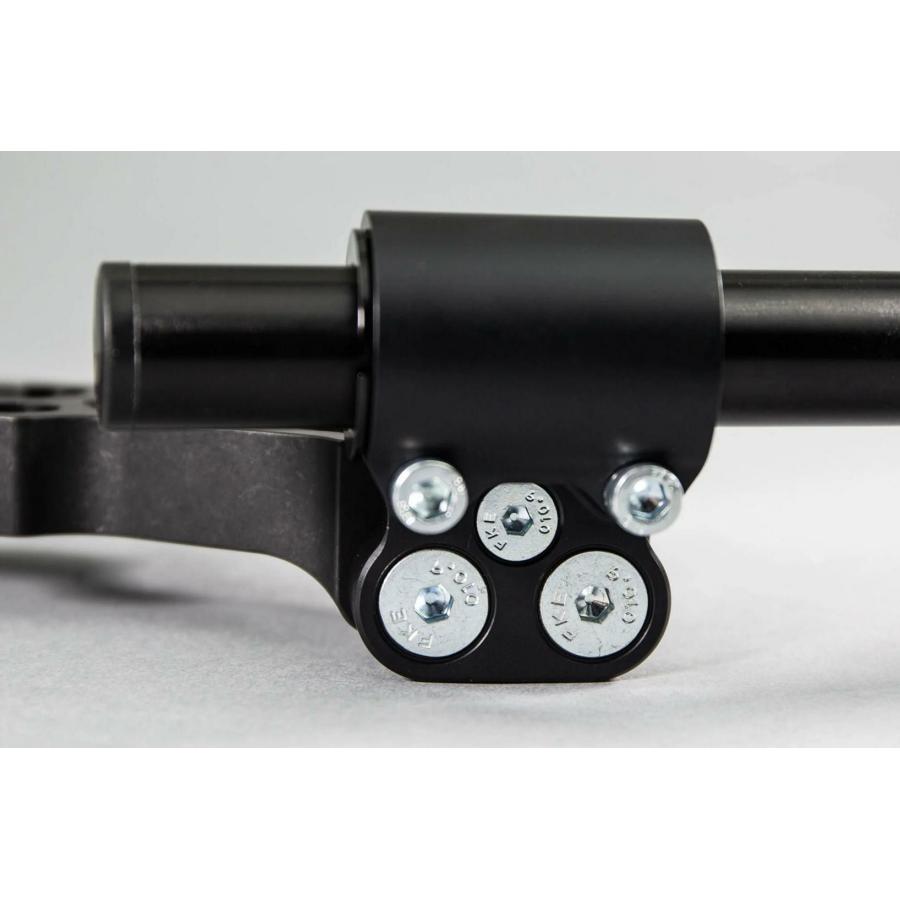 DUCATI モンスター696/796/1100 35mm ライズフロントマウント アジャスタブルアダプタープレート セパハン XLバーブラック ウッドクラフトの画像