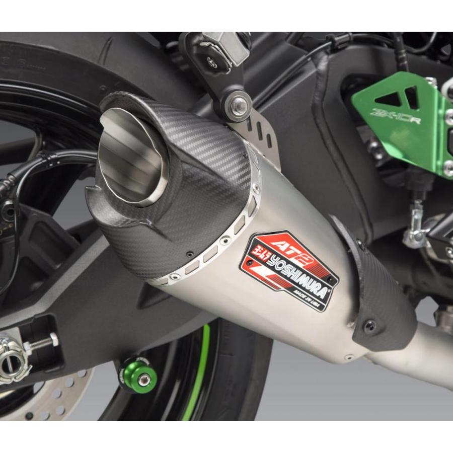 ヨシムラUSA AT2 レース ステンレス 3/4 エキゾースト マフラー カワサキ ZX-10R/RR