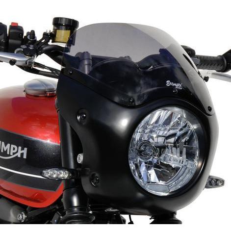 社外　カーボン　ビキニカウル　スモーク　シールド ERMAX(アルマックス) ビキニカウル スクリーン カフェレーサー Speed
