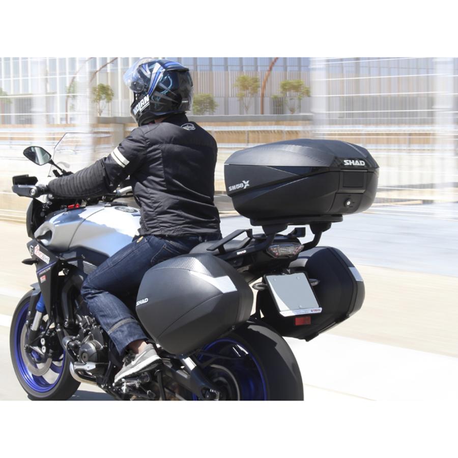 SHAD SH58X 容量可変トップケース 46L/52L/58L (カーボン 