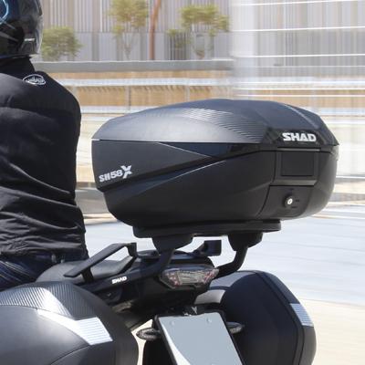 SHAD SH58X 容量可変トップケース 46L/52L/58L (カーボン 
