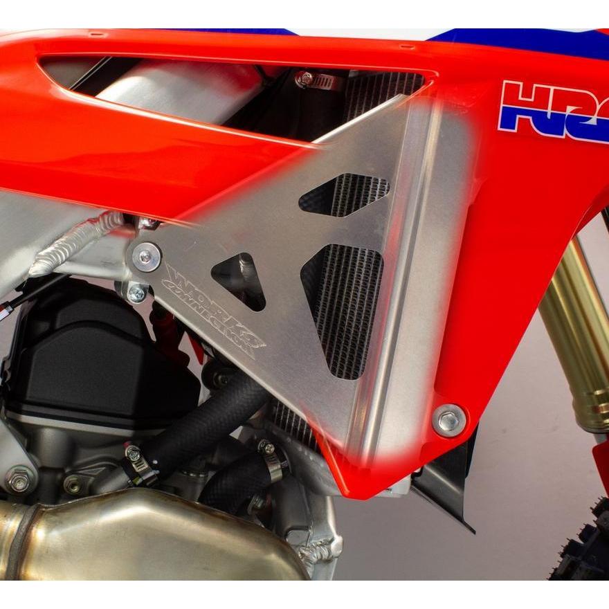 CRF250R CRF450R ラジエーター ブレース シルバー ワークスコネクション｜motoparts