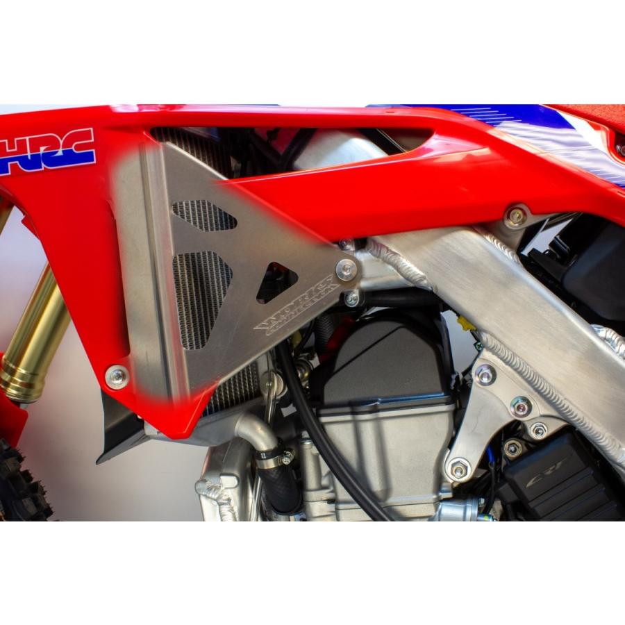 新品 未使用 CRF250R 純正ラジエーター 左右セット 2007 CRF250R CRF450R ラジエーター ブレース シルバー ワークス