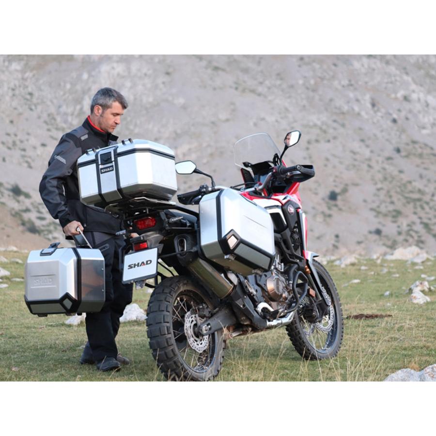 moto タッパーウェア　スーパーケース 3個 ① SHAD TR36 TERRA アルミサイドケース 右用 36L (シルバー
