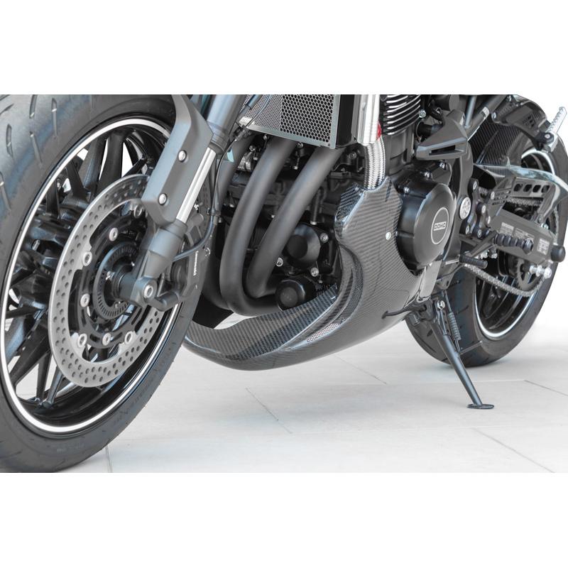 カワサキ Z900RS/CAFE チンスポイラー メタリックディアブロブラック