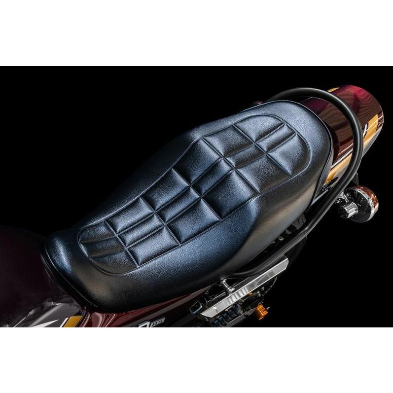 Z900RS/CAFE シート Z1/Z2タイプ 艶有りブラック GEL入り ベルト付属