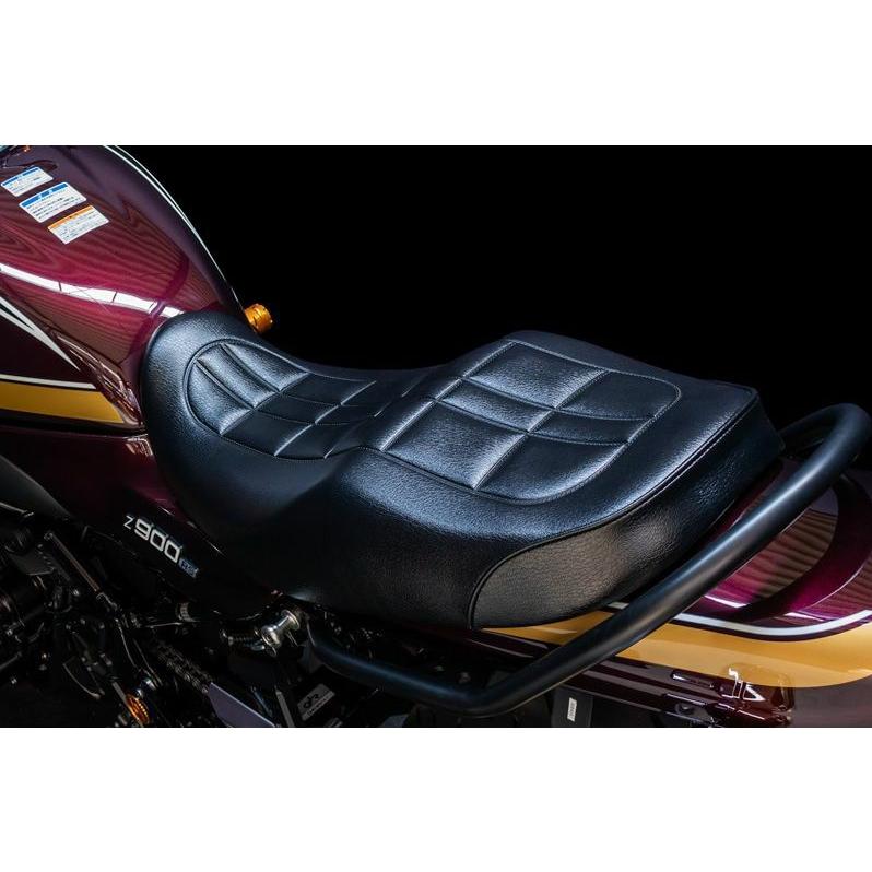 Z900RS/CAFE シート Z1/Z2タイプ 艶有りブラック GEL入り ベルト付属