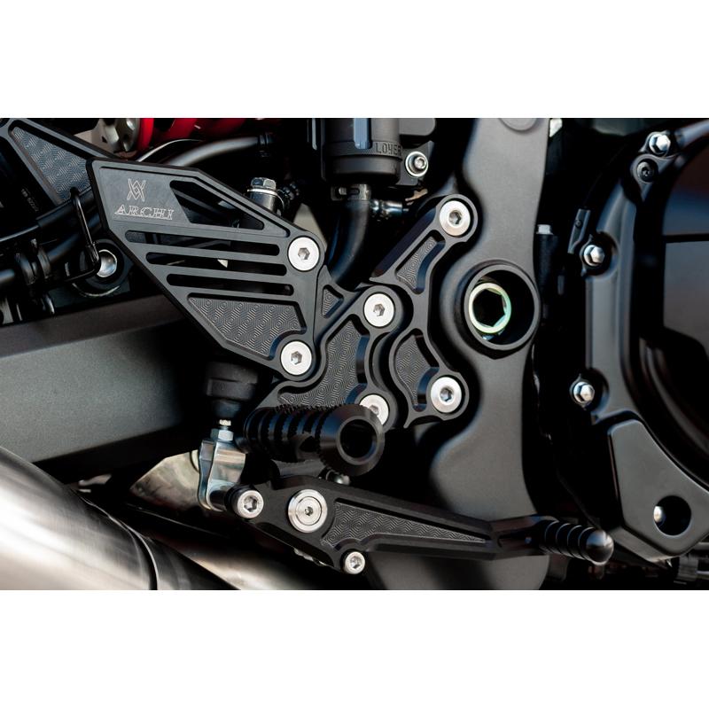 カワサキ Z900RS/CAFE ビレット・ハニカムバックステップキットver2 マリーゴールド アーキ
