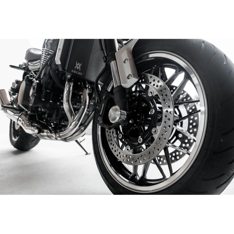 カワサキ Z900RS、Z900RS CAFE フロントアクスルガード(ブラック 