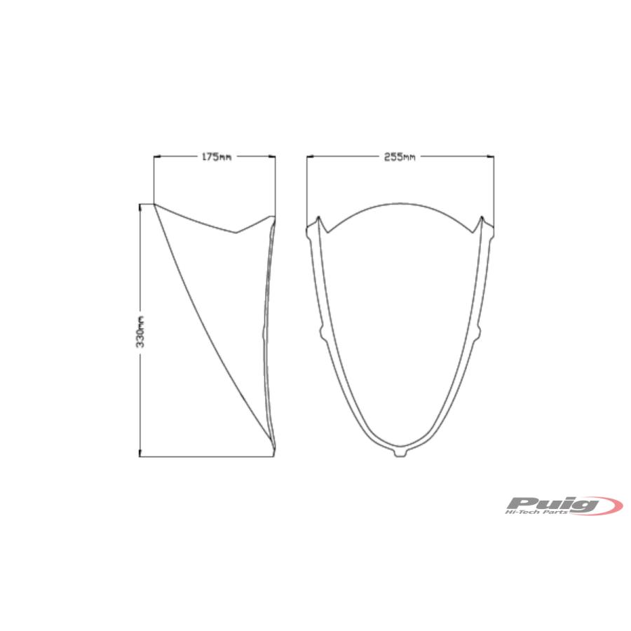 プーチ(Puig) R-Racer・スクリーン・アプリリア RS660・21-・ダークスモーク｜motoparts｜03