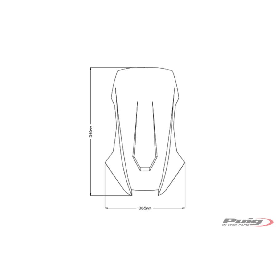 Puig(プーチ) スポーツ ウィンドシールド スクリーン X-ADV 21- クリア