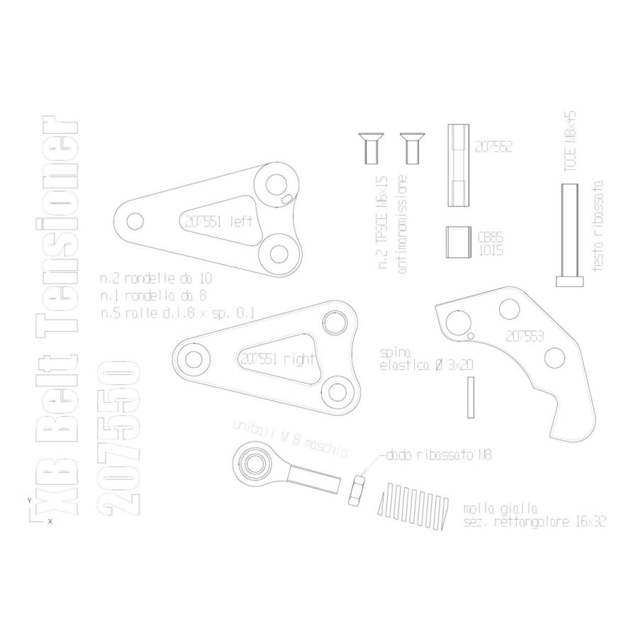 BUELL XB  ベルトテンショナー ブラック  Free Spirits｜motoparts｜02