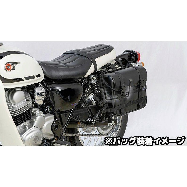 W230/メグロ S1バッグサポート 左側 ブラック キジマ : モトパーツ