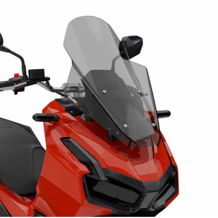 中古【Puig】Honda X-ADV (2021-) 用 ツーリングスクリーン PUIG ツーリングスクリーン V-Techライン スモーク HONDA ADV160 (2023