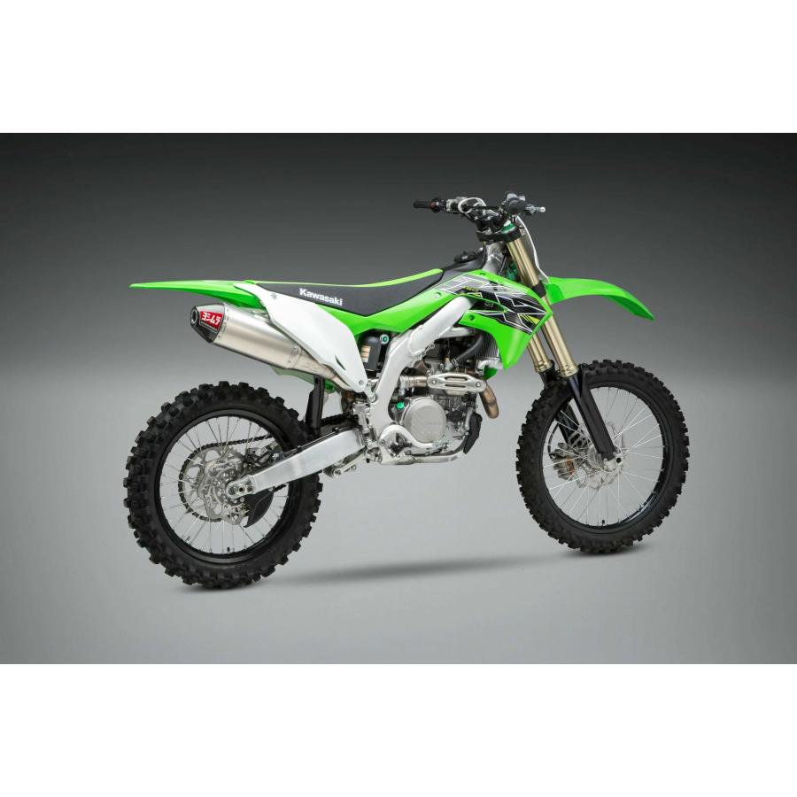 USヨシムラ RS-4 スリップオンマフラー シルバー Kawasaki KX450F (2019-2023) / KX450X (2021-2023)の画像