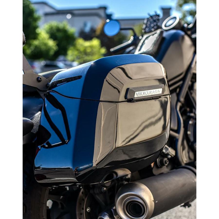 レブル250 ABS車 ハード サドルバッグ グロスブラック ラメラ レイブン