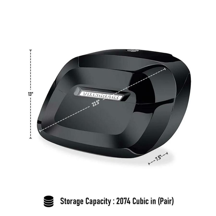 レブル250 ABS車 ハード サドルバッグ グロスブラック ラメラ レイブン