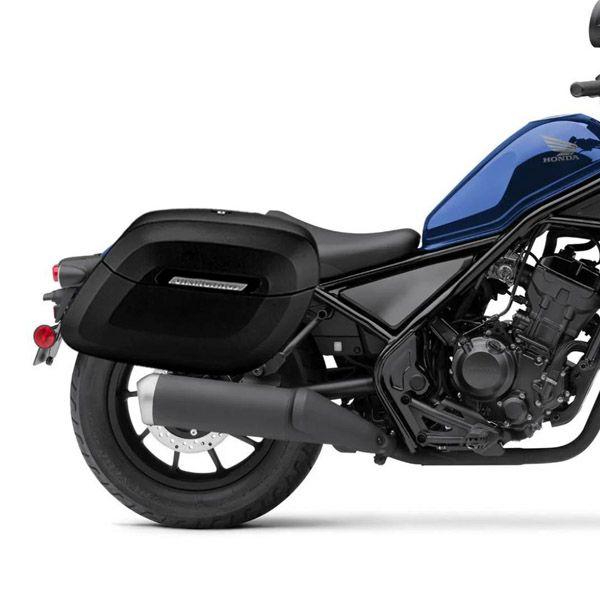 レブル250 ABS車 ハード サドルバッグ レザー張り ラメラ レイブン