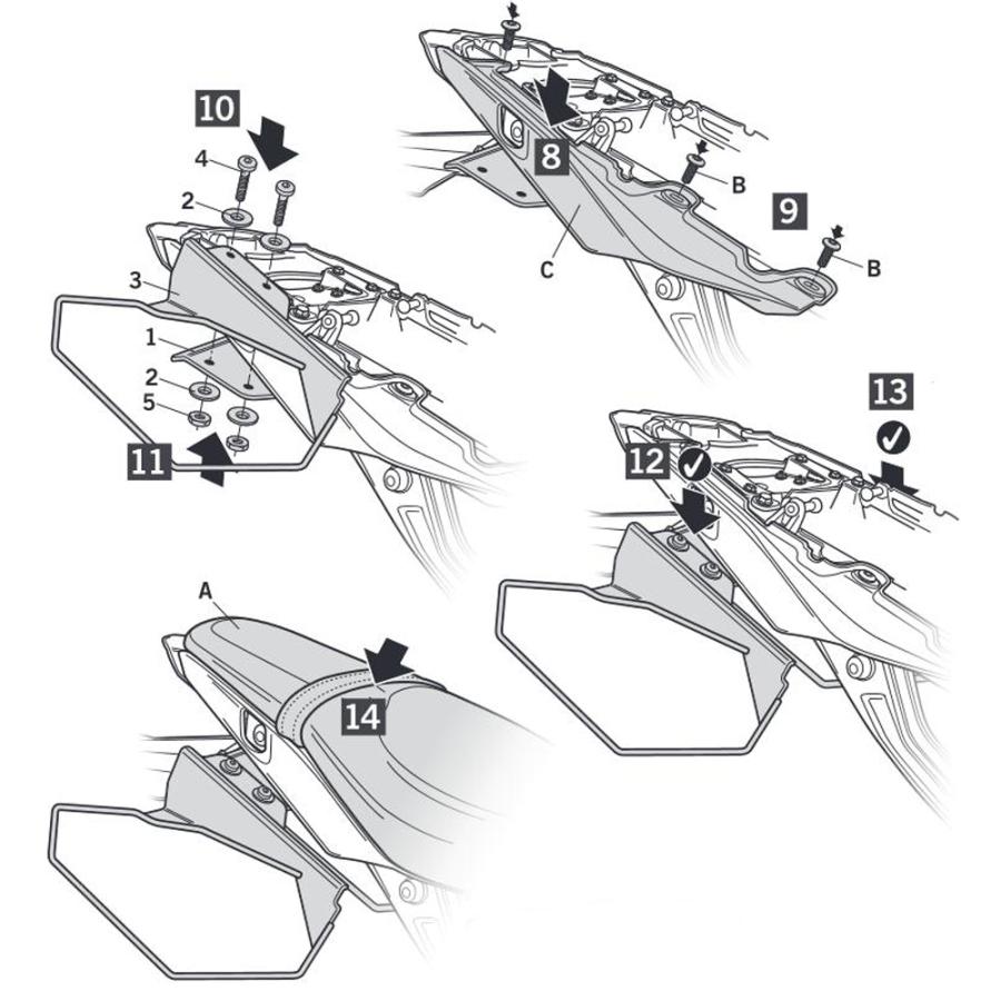 ヤマハ MT-09/SP サイドバッグホルダーキット E48/SW42 SHAD｜motoparts｜07