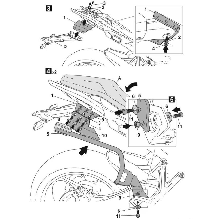 トライアンフ タイガー660 3Pサイドケースフィッティングキット SHAD