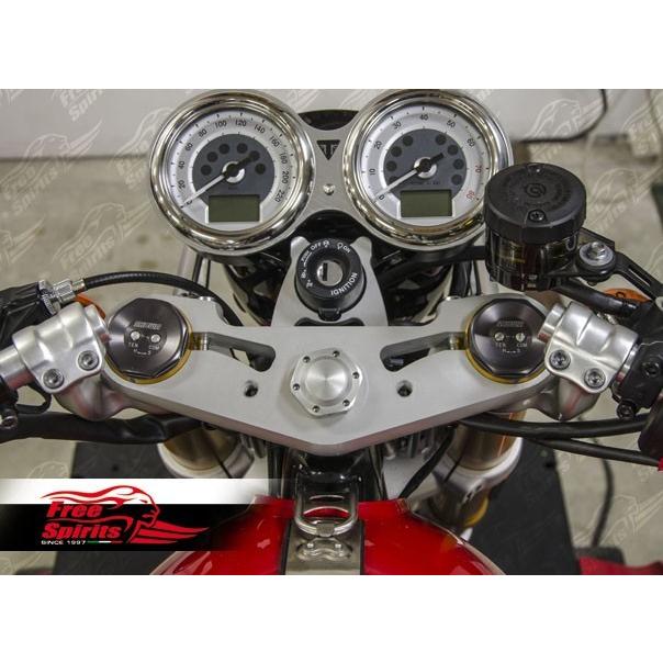 Free Spirits トップブリッジ シルバー Thruxton R/RS : モトパーツ