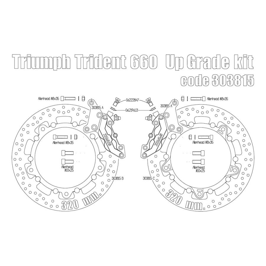 Free Spirits・ブレンボキャリパー&マウントブラケット&320mmディスク