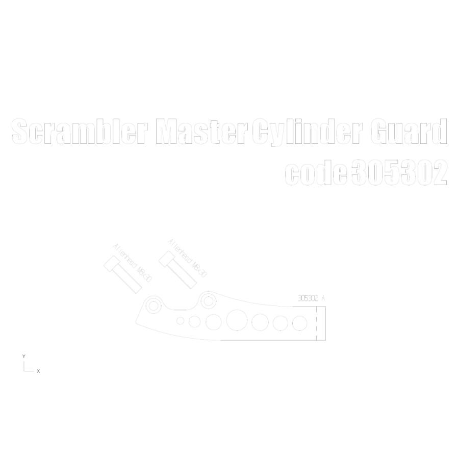 Free Spirits リアマスタシリンダーガード Scrambler ブラックの画像