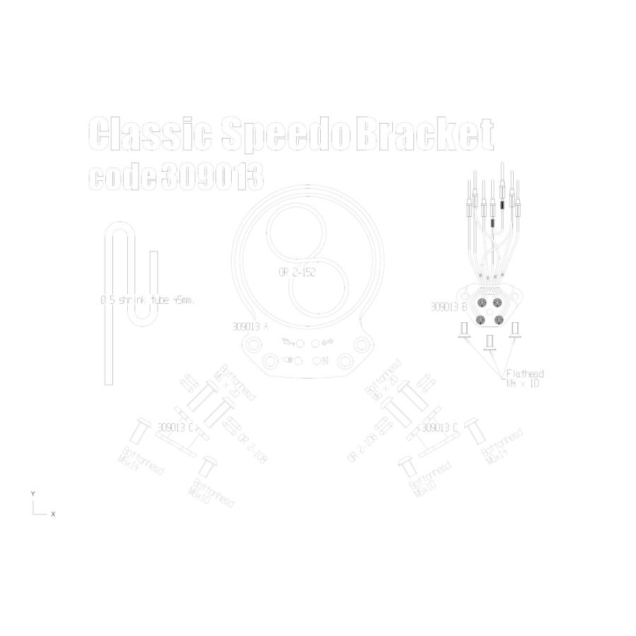 Free Spirits メーターカバー インジケーター カフェスタイル用 ブラックの画像