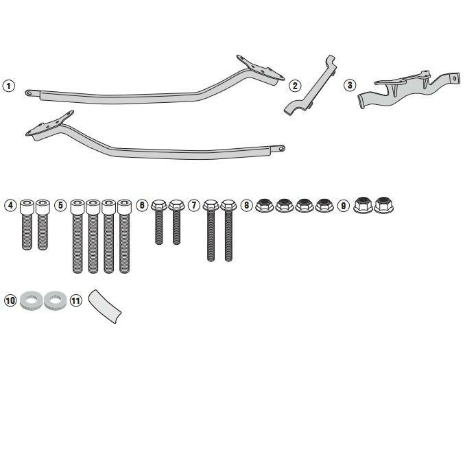 SV650 16- MONOKEY/MONOLOCK対応トップケース用 リアキャリア GIVI