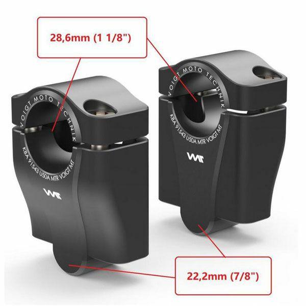 Z400/Z250 2018- ファットバー変換用ハンドルバーライザー 50mm UP