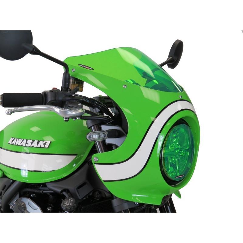 Z900RSバイク フロントカウル 緑色 POWERBRONZE スクリーン カウル ライムグリーン カワサキ Z900RS CAFE