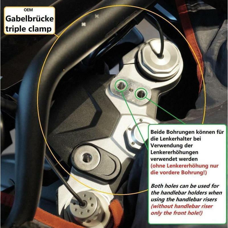 トライアンフ  タイガー1200GTエクスプローラー ハンドル ライザー 40mmUP VOIGT MOTO TECHNIKの画像