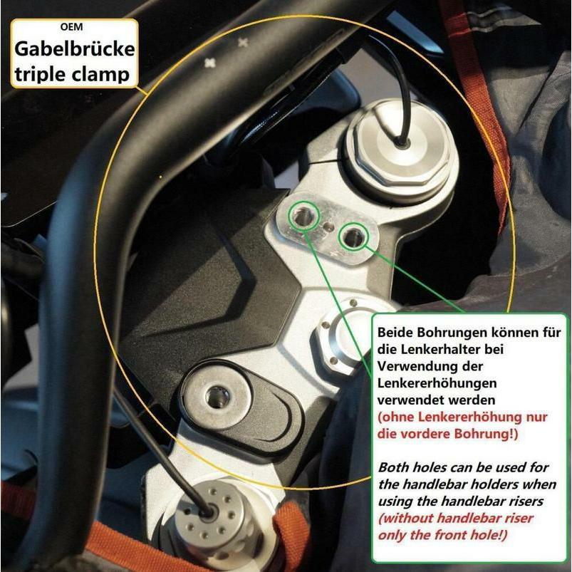 トライアンフ  タイガー1200GTエクスプローラー ハンドル ライザー 30mmUP VOIGT MOTO TECHNIKの画像