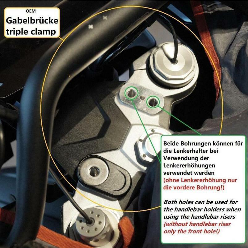 トライアンフ  タイガー1200ラリーエクスプローラー ハンドル ライザー 30mmUP VOIGT MOTO TECHNIKの画像