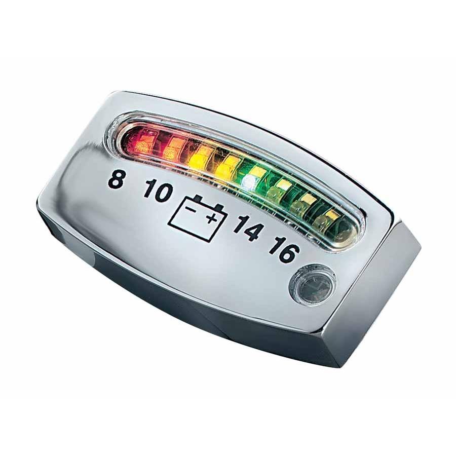 KURYAKYN LEDバッテリーゲージ 12V クローム