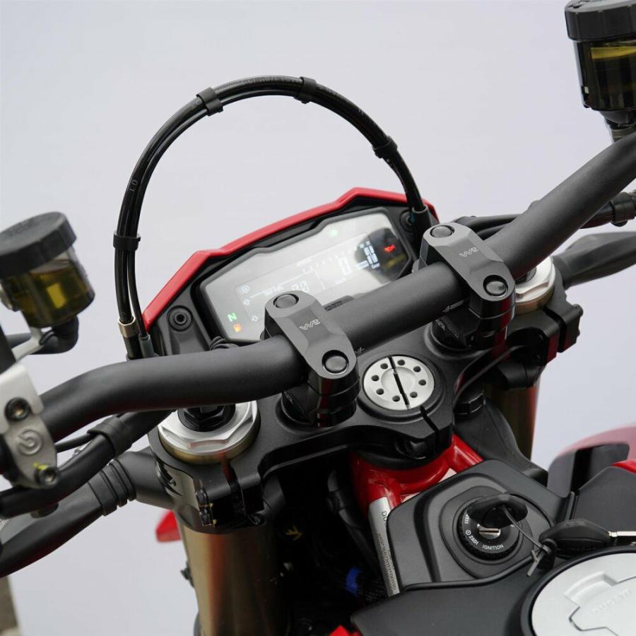 DUCATI ハイパーモタード698モノ/RVE アジャスタブル ハンドルバーライザー ブラック VOIGT MOTO TECHNIK