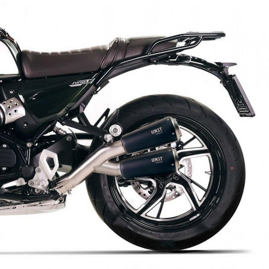 BMW R12/R12nineT スリップオンマフラー ダブルローパイプ ブラック E