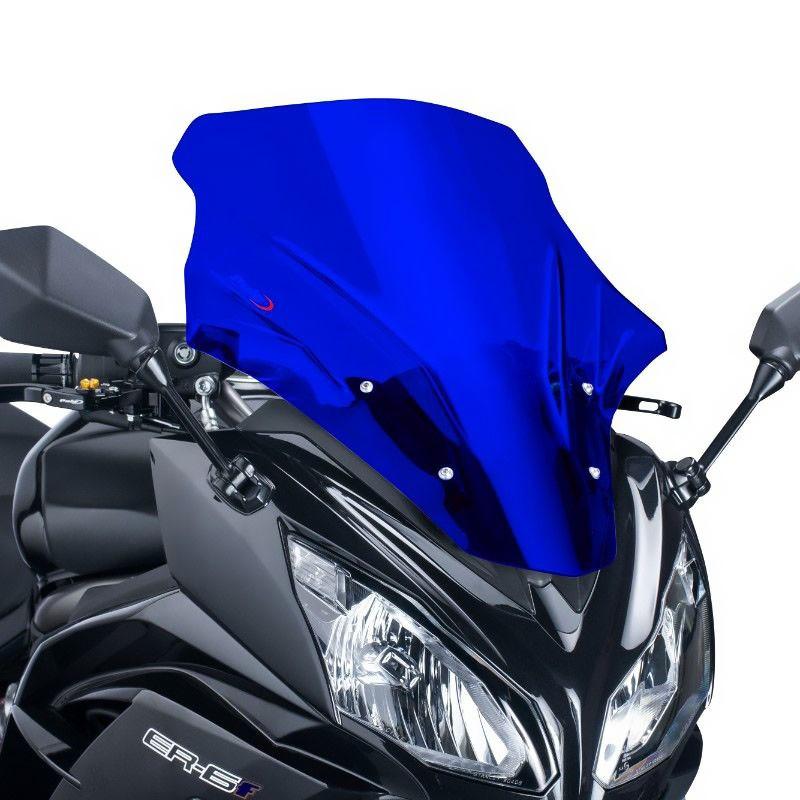 プーチ(Puig) レーシングスクリーン ブルー ER-6f/Ninja650 12-16