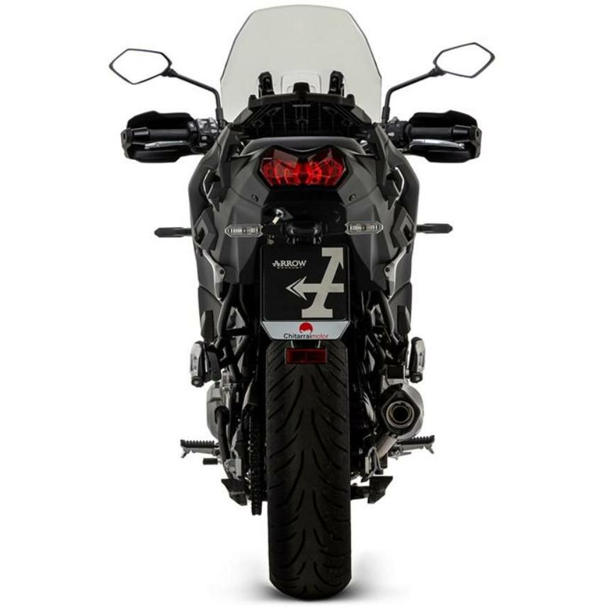 カワサキ Versys1000 インディーレース スリップオンマフラー チタン/アルミシルバー/ブラック EURO5適合品 ARROWの画像