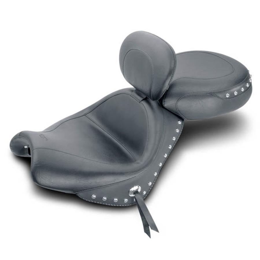 MUSTANG ワイドツーリングシート With Driver Backrest （Studded） GL1500 Valkyrie/Valkyrie Interstate