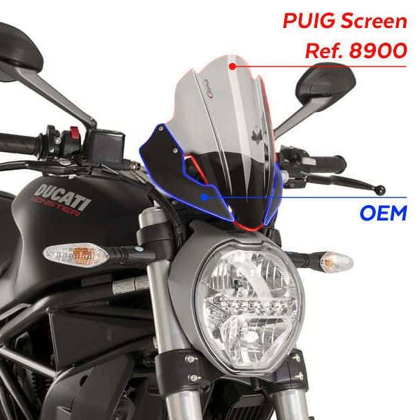 プーチ(Puig) ツーリングスクリーン ダークスモーク DUCATI プーチ(Puig) ツーリングスクリーン ダークスモーク DUCATI