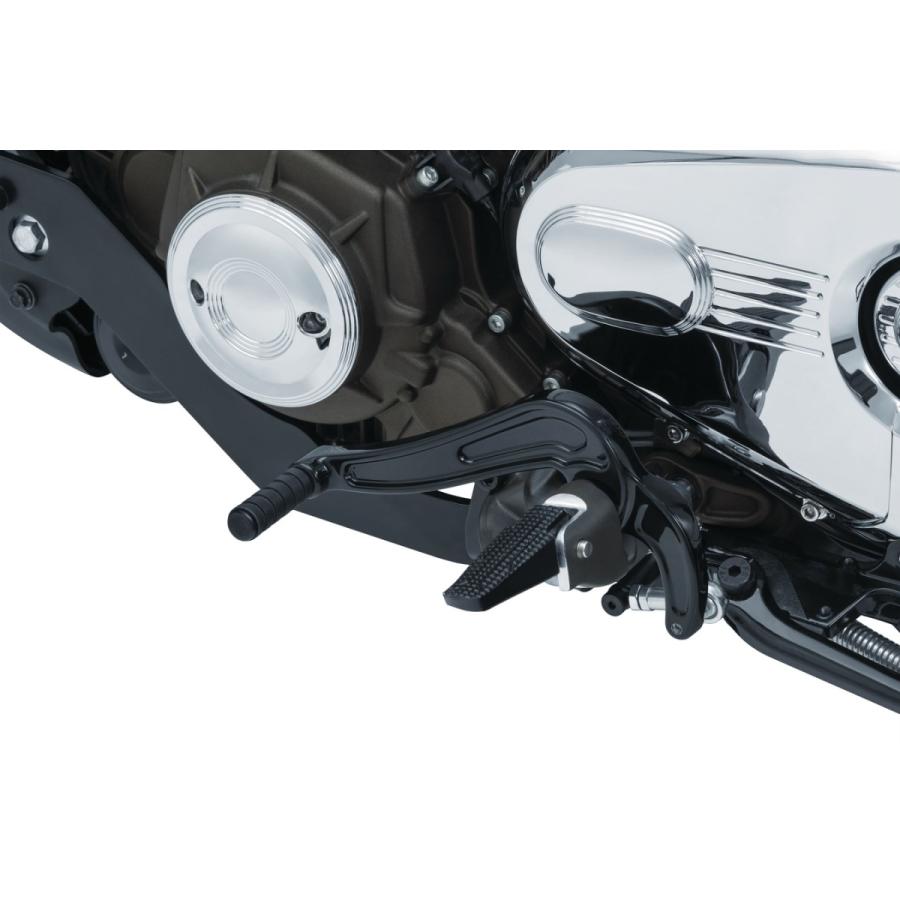 クリアキン ミッドコントロール キット フットペグ ブラック Indian Scout インディアン