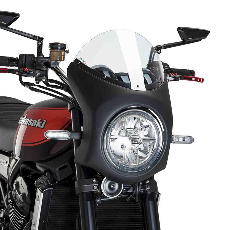 プーチ(Puig) フロントカウル フェアリング レトロ 黒いこと/読みやすい Z900RS 9595W スクリーン-車、バイク、自転車-バイク