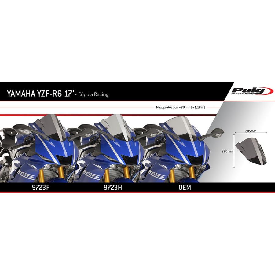 YZF-R7/YZF-R6 レーシングスクリーン ブルー プーチ Puig