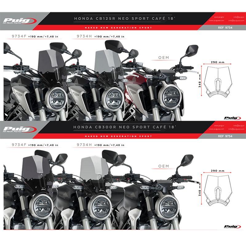 プーチ(Puig) スポーツスクリーン スモーク CB125R/300R 9734H