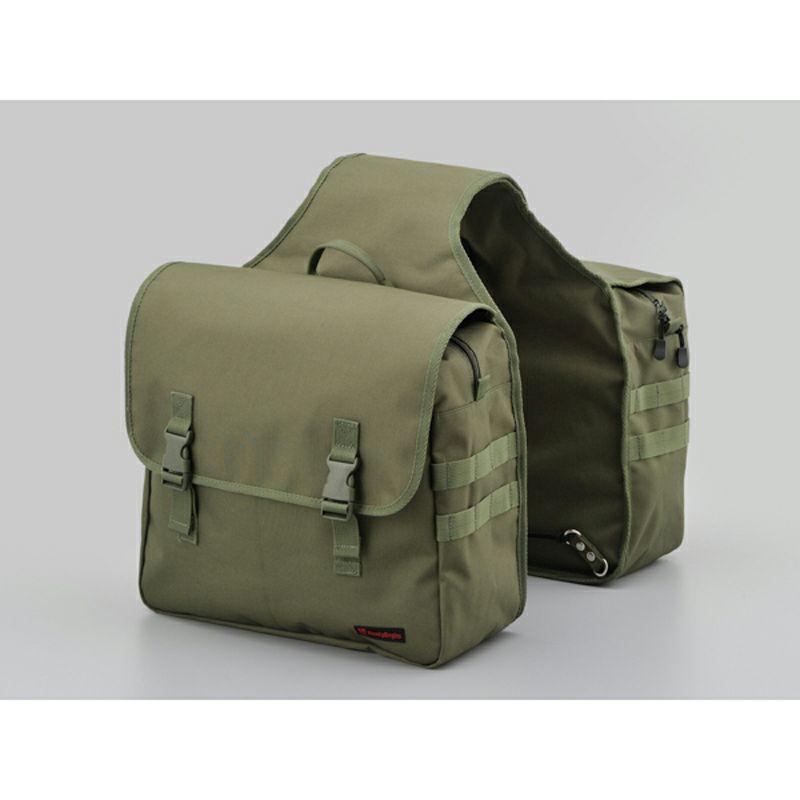 振り分けサドルバッグMIL 30L (グリーン) DHS-12 DAYTONA : モトパーツ