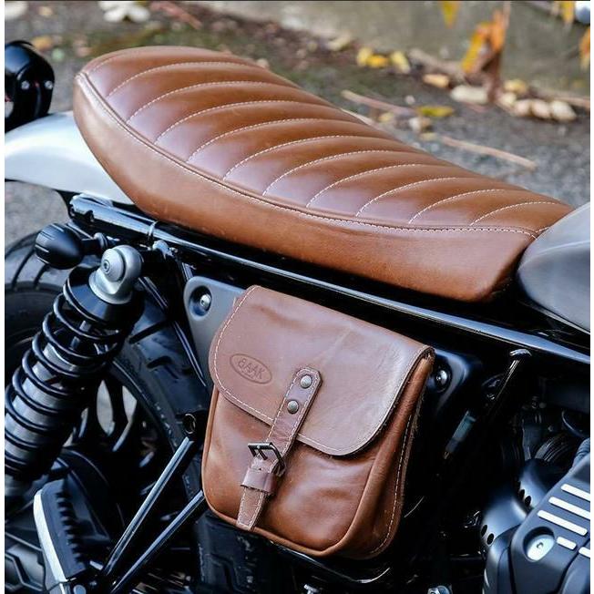 V9 Bobber ブラウンレザー/ダイヤモンドステッチシート BAAK 