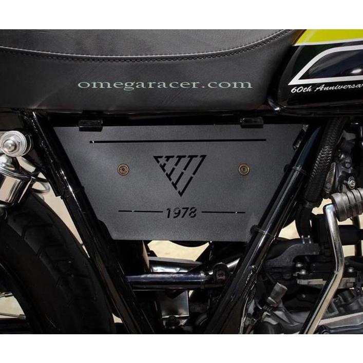 SR400/500 キャブ サイドカバー バッグ オメガレーサー ブラウン